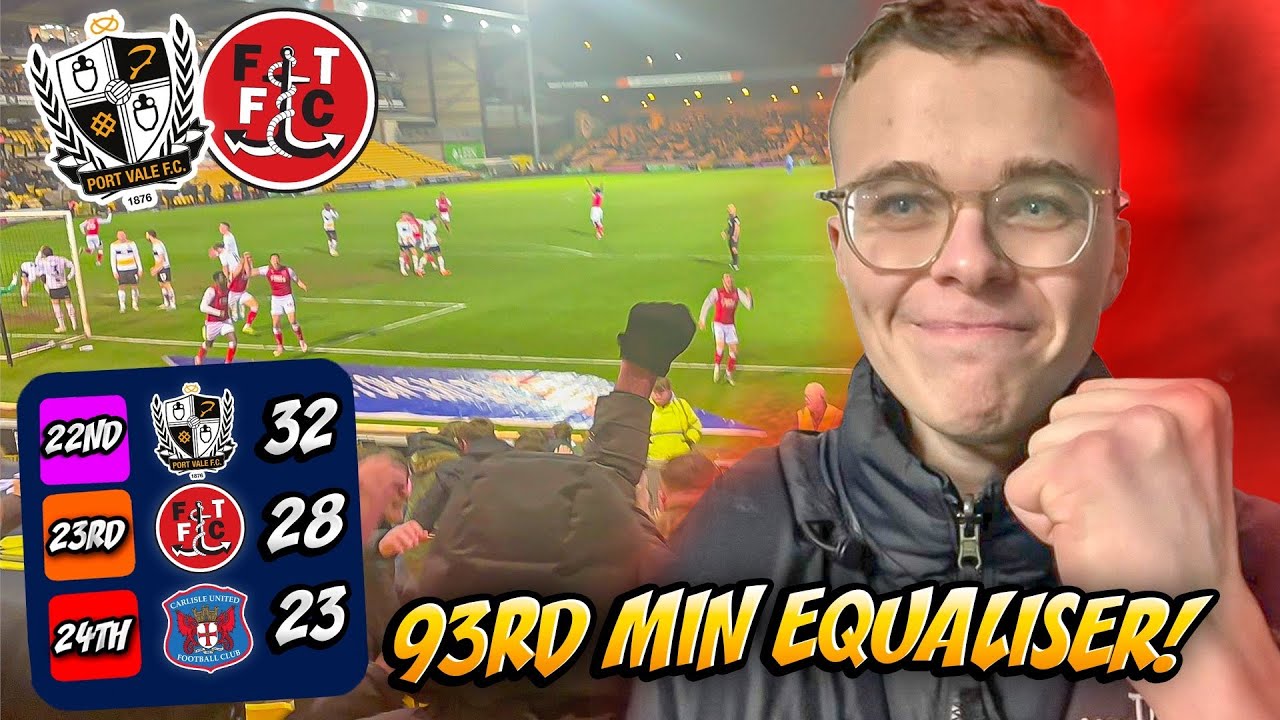 90+3 MINUTE LIMBS IN RELEGATION DOGFIGHT! | Port Vale vs Fleetwood Town VLOG | 2-2 |