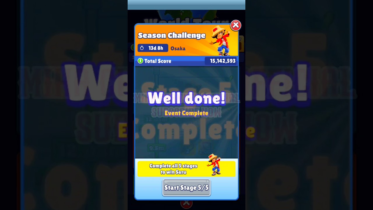 Subway Surfers Osaka 2025 - Claiming Rewards in SEASON CHALLENGE (STAGE 5/5) 
