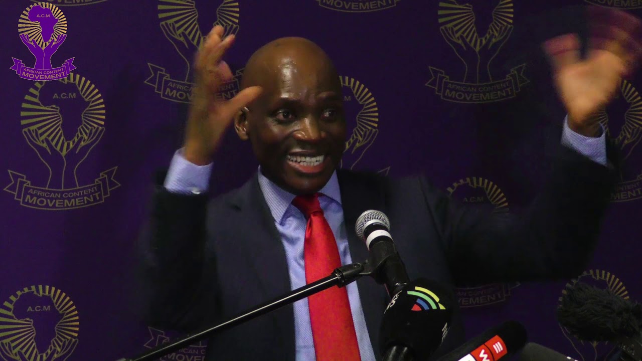 ACM President: Servant Hlaudi Motsoeneng briefs the media