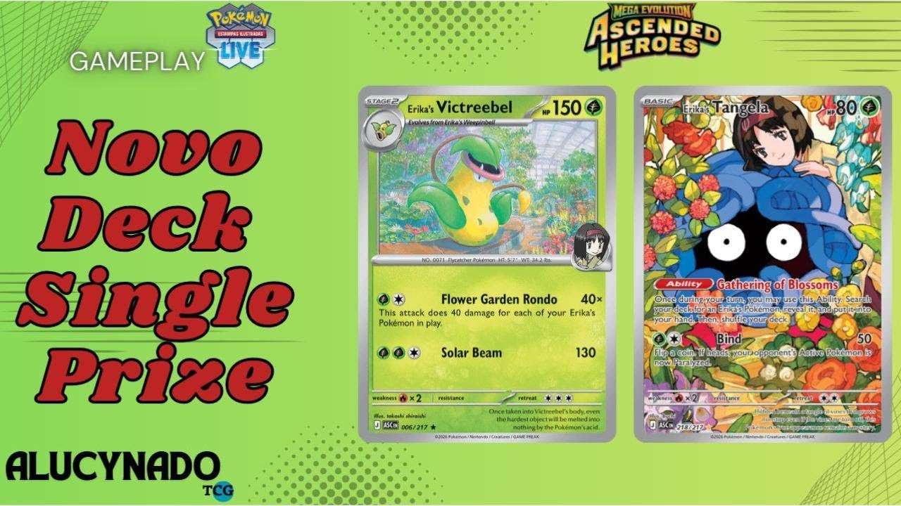 Pokemon TCG Live | Gameplay - Erika Victreebel um bom deck single prize