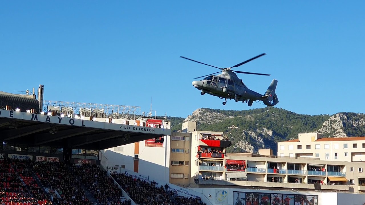 Un hélico à mayol rct Montpellier
