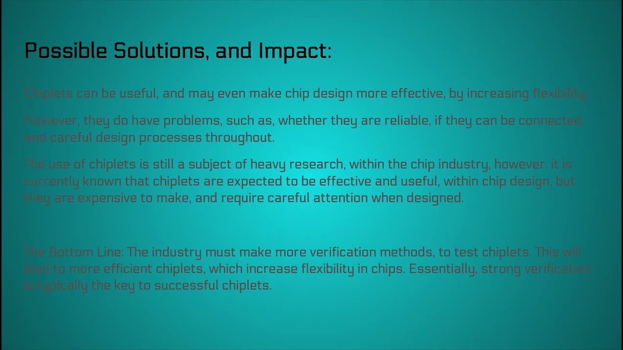 The challenges with chiplets, and some possibly solutions.