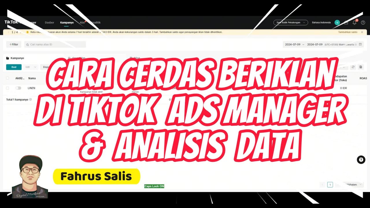Cara Cerdas Beriklan Tiktok Ads Manager dan Analisis Data