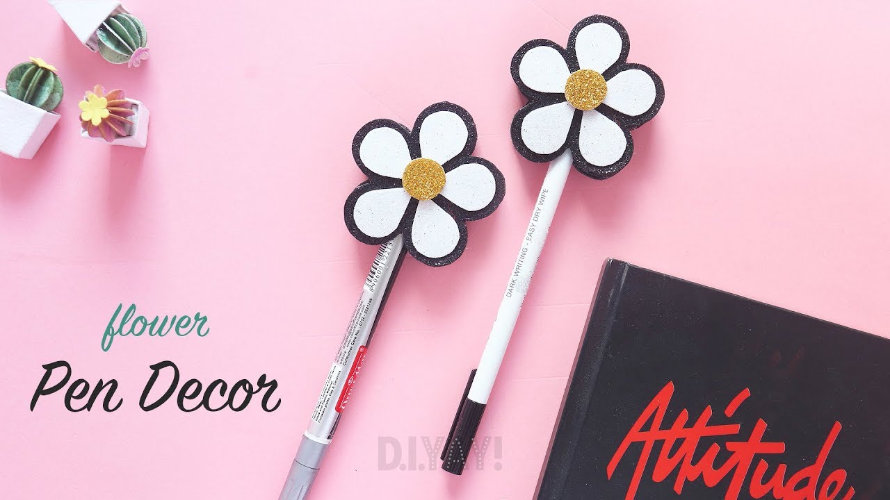 Make a Flower Pencil | DIY Pens Topper | Pen Flowers