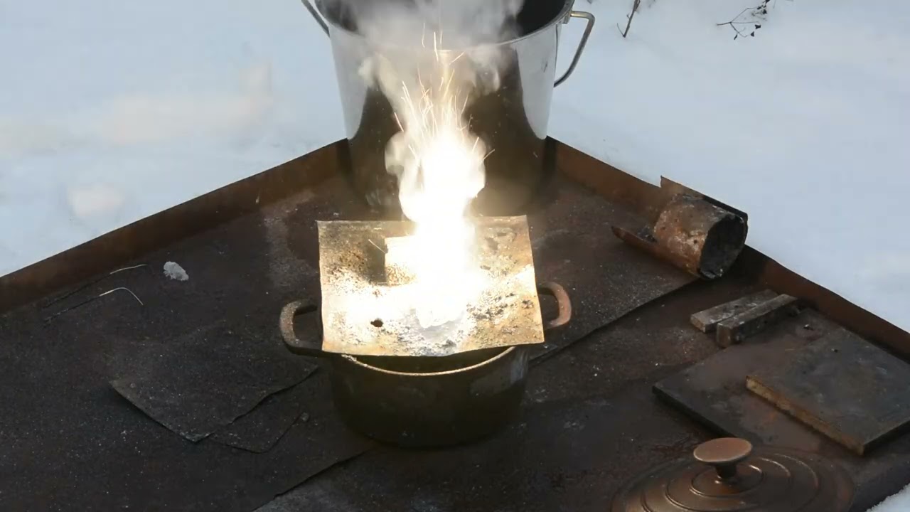 Thermite: Aluminium/Magnalium/Magnesium/Calcium + titanium oxide ( Al/MgAl/Mg/Ca+TiO2 )