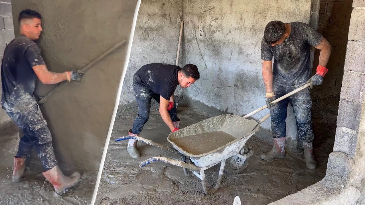 Bu Gençler Çok Seri ! Alçı Sıva İşlerini Çok Çabuk Yapıyorlar !
