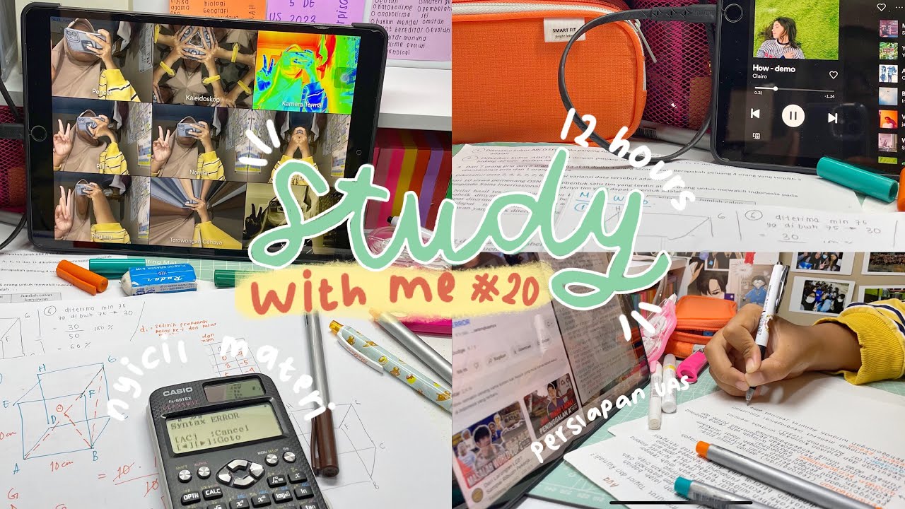 Study Vlog👩🏼‍🏫 : Belajar persiapan UAS, tips belajar, bikin desain📚|SWM #20🇲🇨