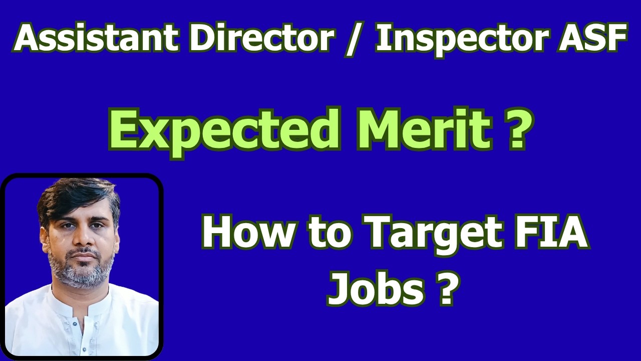 AD ASF & Inspector ASF Paper Analysis | Expected Merit | FIA Jobs best preparation tips |