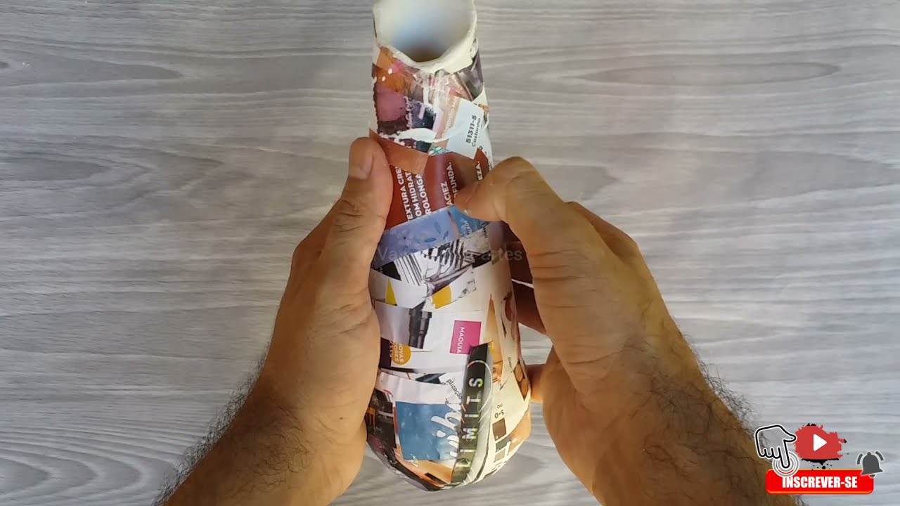 COMO FAZER VASOS DECORATIVOS LUXUOSO DE GESSO E PAPELÃO| #vasodegesso #vasofeitocombexigaegesso