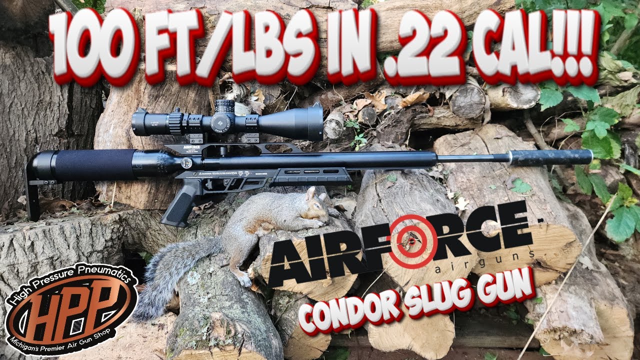 Airforce Airguns .22 Condor Slug Gun - 100 ft/lbs in .22 Powerhouse Air Rifle!
