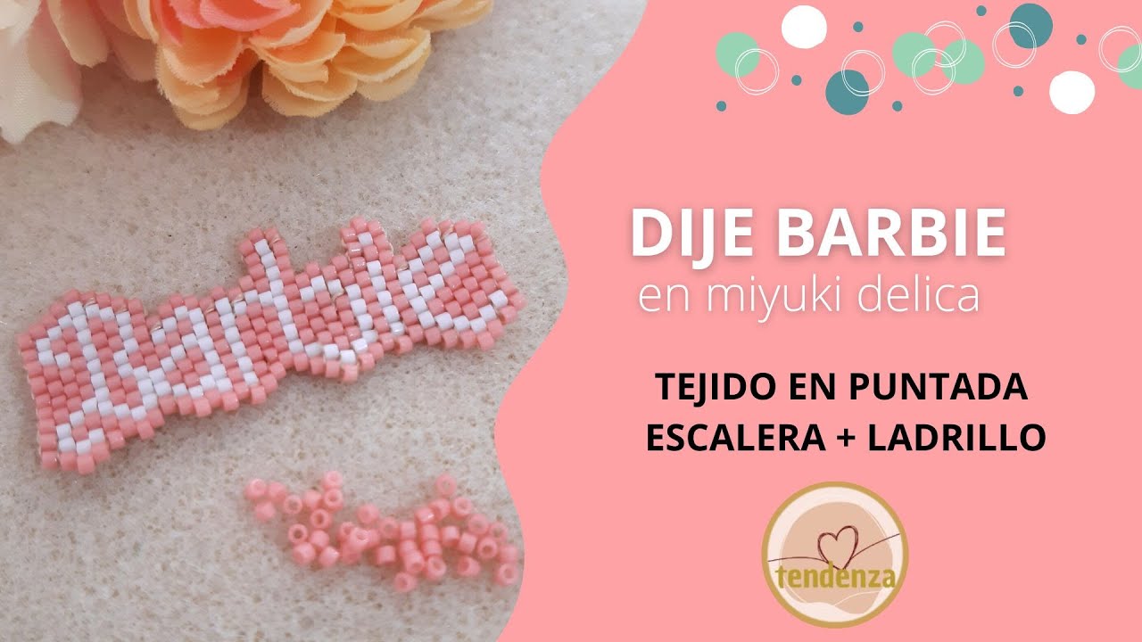 Cómo hacer un DIJE BARBIE en PUNTADA LADRILLO, SE VENDE MUCHO!!!.
