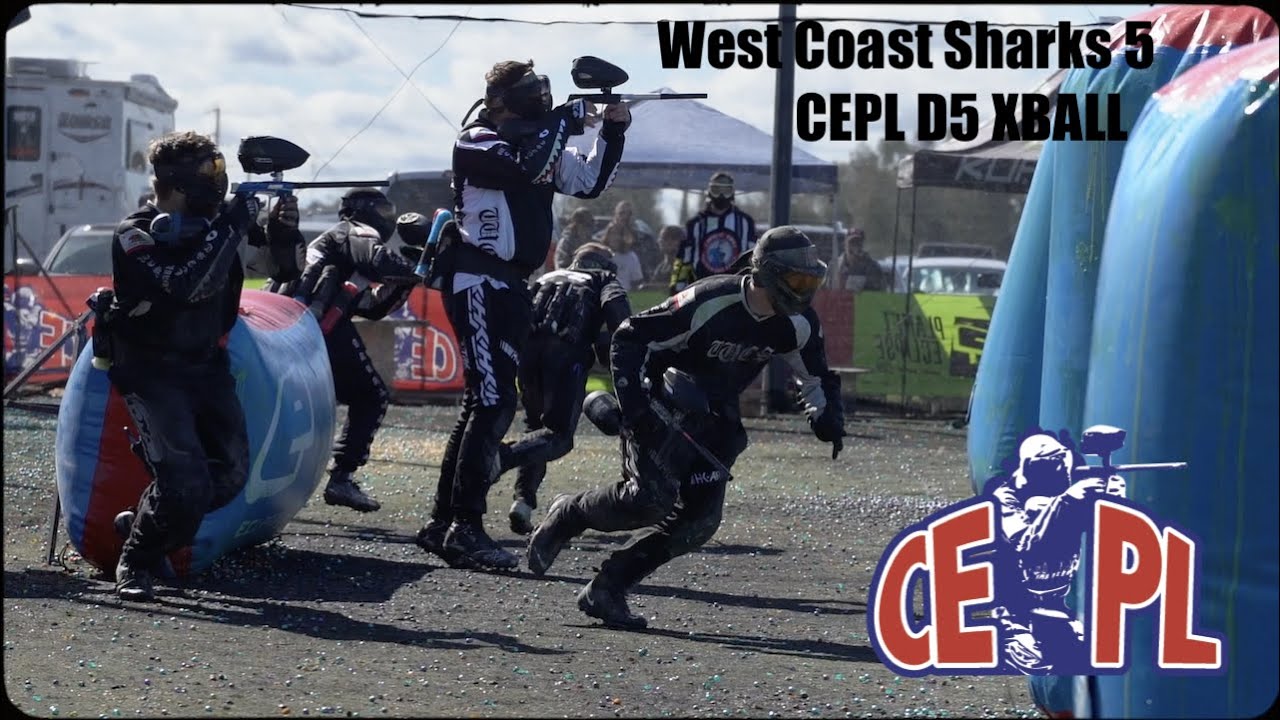 West Coast Sharks 5 / CEPL 2021 E1 / D5Xball / Paintball tournament raw footage