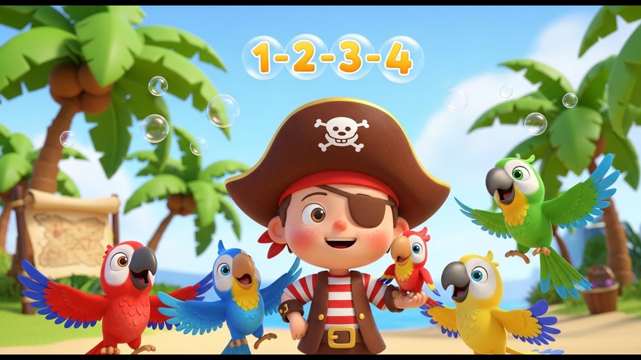 Pirate Treasure Counting Voyage for Kids | Fun Nursery Rhymes & Baby Songs 🏴‍☠️💰🎶