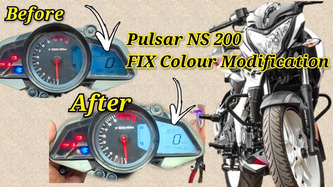 Pulsar NS 200 Modification of Meter #bajaj #modificition #kawasaki #circuit #repairing #speedometer 