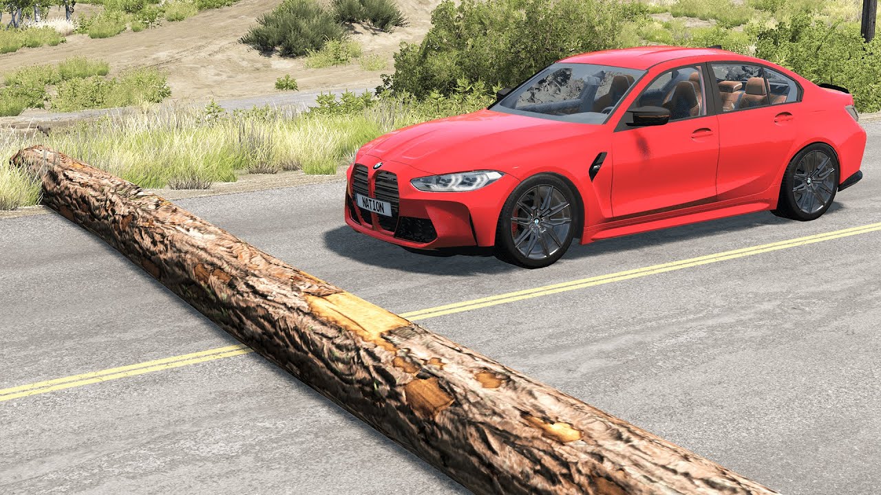 Cars vs Fallen Tree #6 – BeamNG.Drive