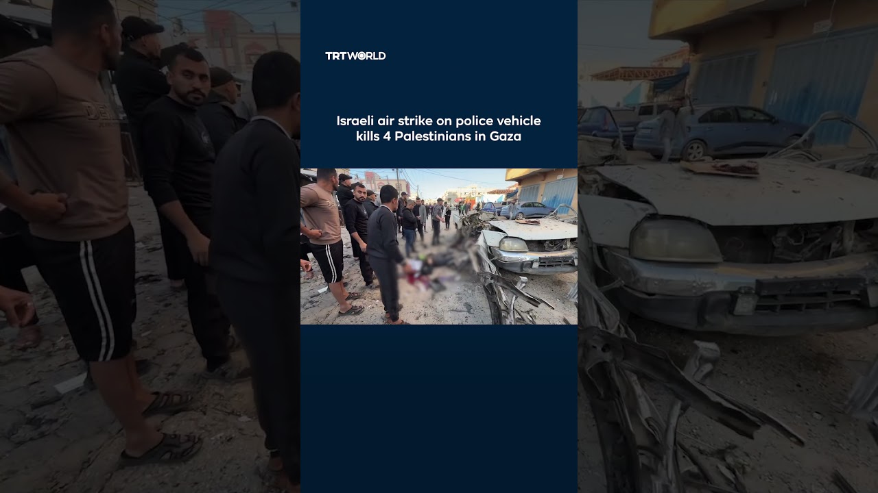 Israeli air strike on police vehicle kills 4 Palestinians in Gaza