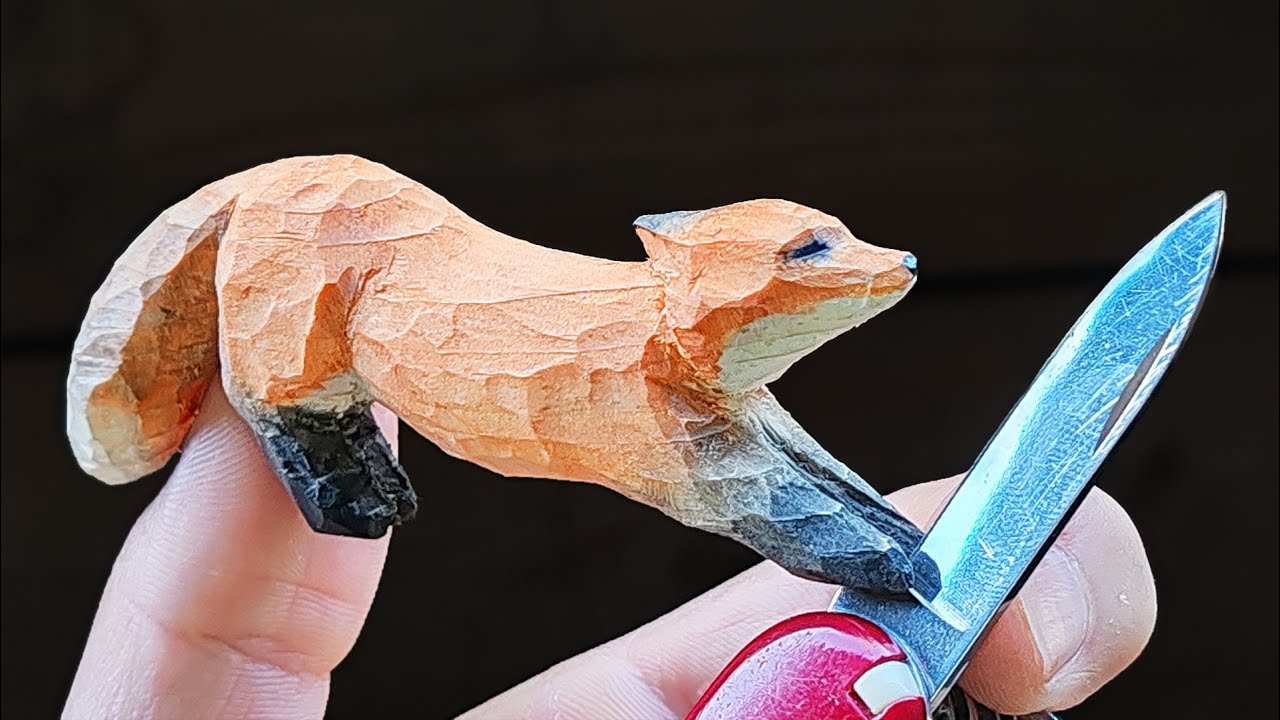 Whittle a Simple 1x1 Fox | Step-By-Step Tutorial