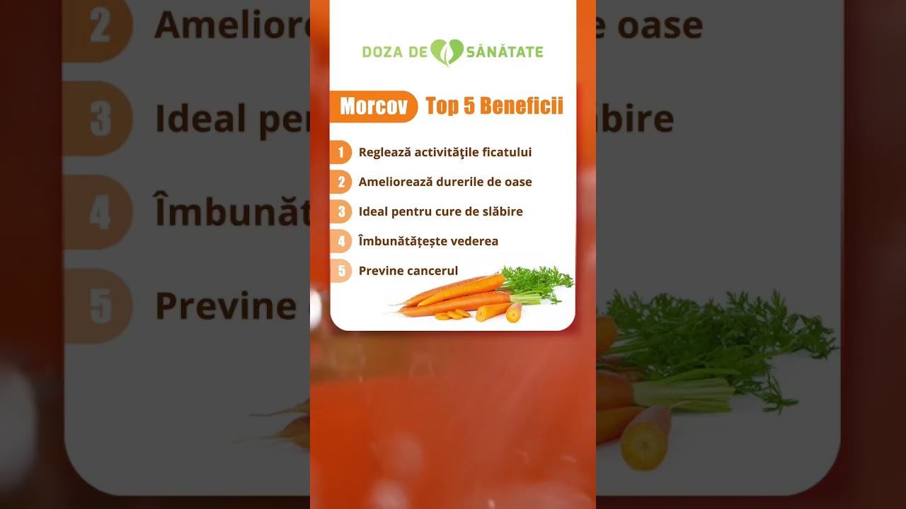 Morcov, Top 5 beneficii