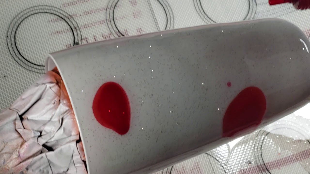 Alcohol ink drinking glass