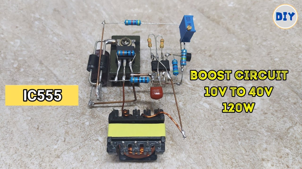 How To Make Boost Converter Circuit Using IC555