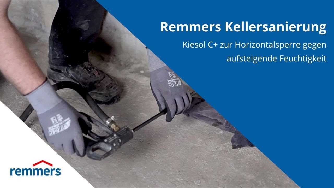 🔧 Remmers Kellersanierung &ndash; Kiesol C+ zur Horizontalsperre gegen aufsteigende Feuchtigkeit