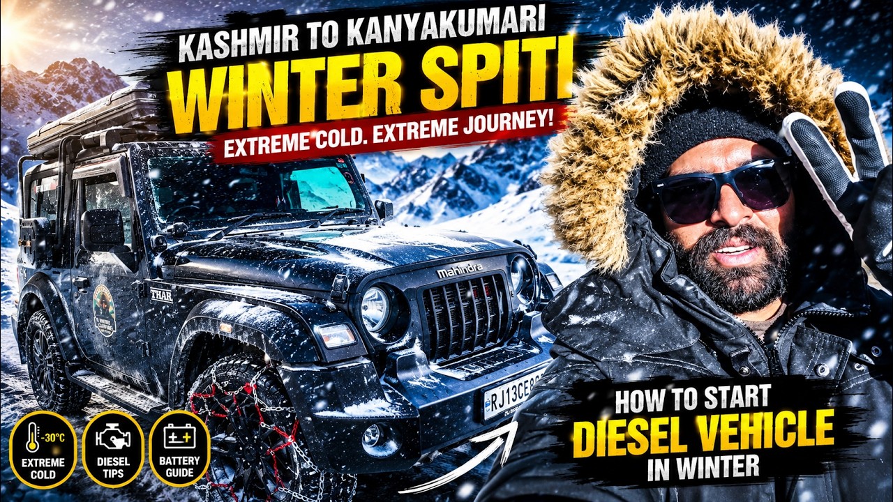 I Took My Mahindra Thar to WINTER SPITI at -25°C 😱 | Kashmir to Kanyakumari