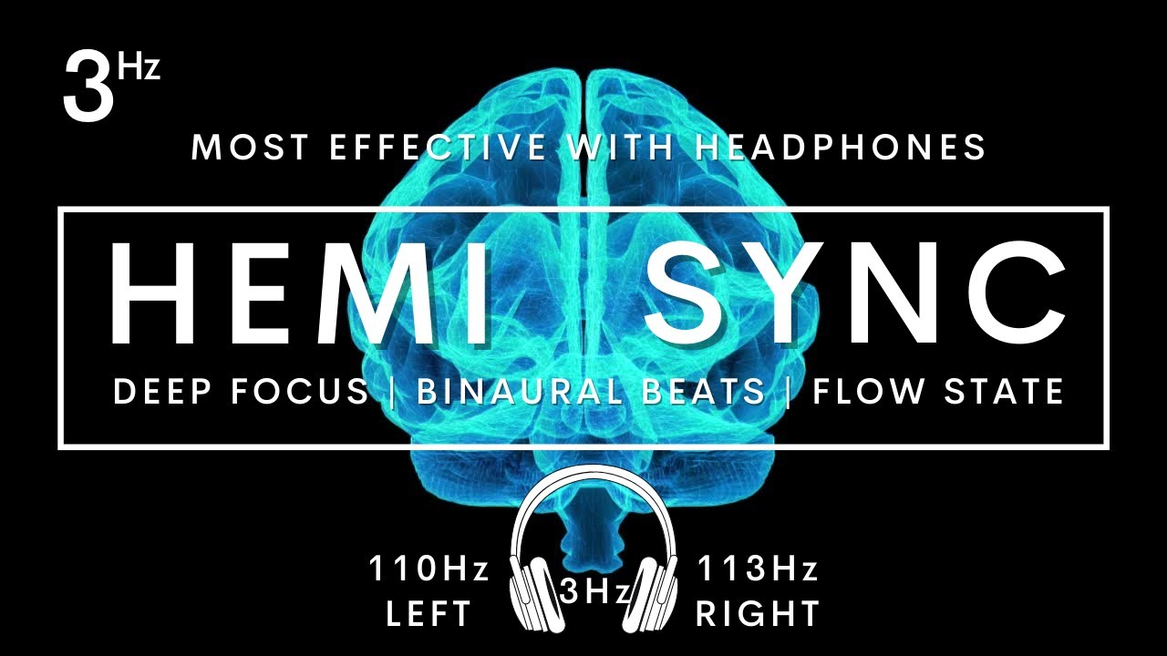 HEMI SYNC FLOW STATE DELTA 3HZ BINAURAL BEATS #flowstate #hemisync #3hz #binaural