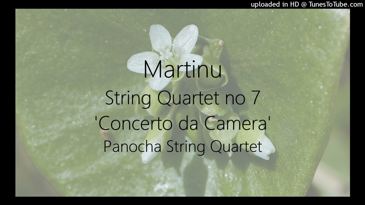 Martinu: String Quartet no 7 'Concerto da Camera' ~ Panocha String Quartet