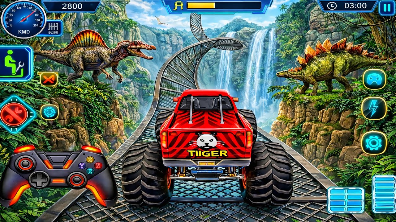 Crazy GT monster Stunts 3D – Mega Ramp Racing Challenge – Android Gameplay