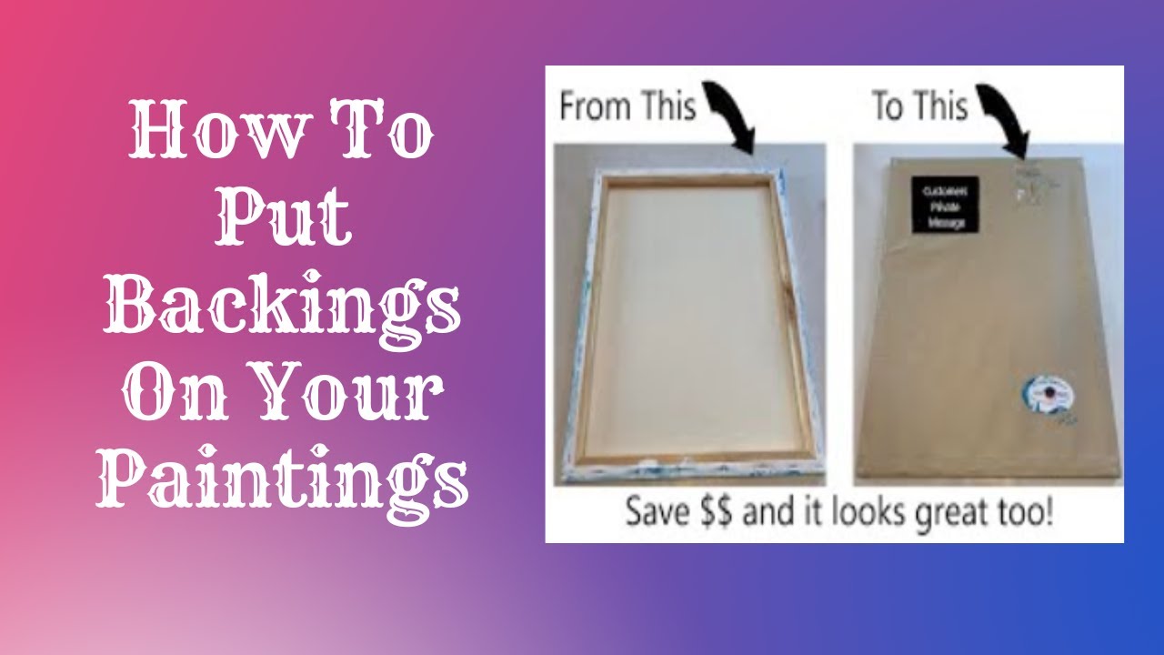 How to finish the backing on your Gallery Wrapped Canvas. Looks great,  customers love it!  Win-Win!