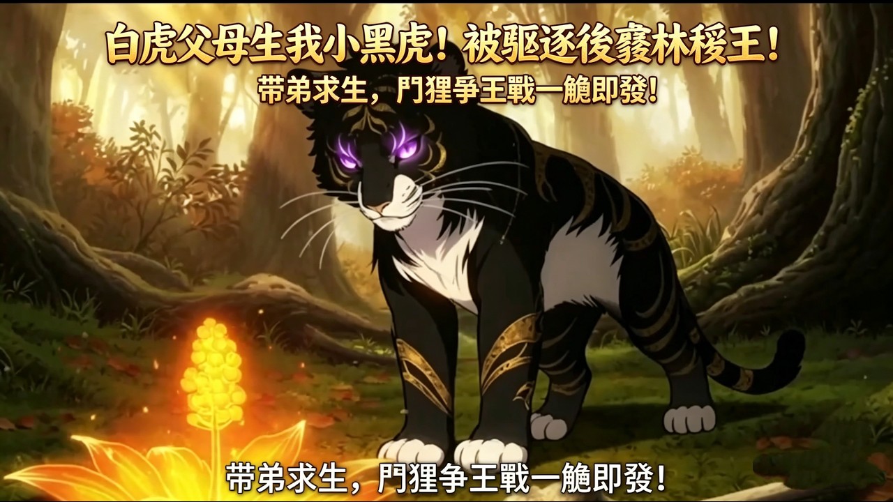 白虎父母生我小黑虎，被父嫌棄驅逐。帶著弟與幼虎叢林求生，鬥獸爭王戰即將爆發！#漫剧 #漫剧热播 #二次元 #漫画動画 #漫畫小說
