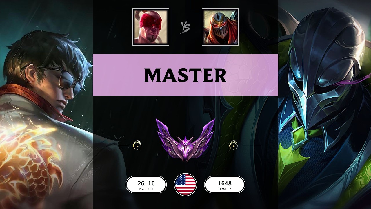 Master Match: Lee Sin vs Zed - NA server Patch 26.16
