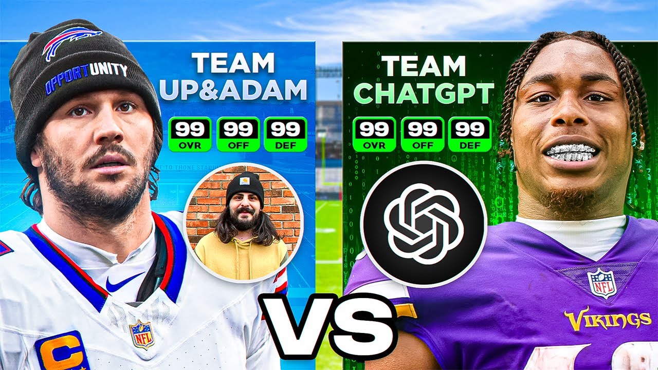 Человек против ChatGPT, но это Madden 26.