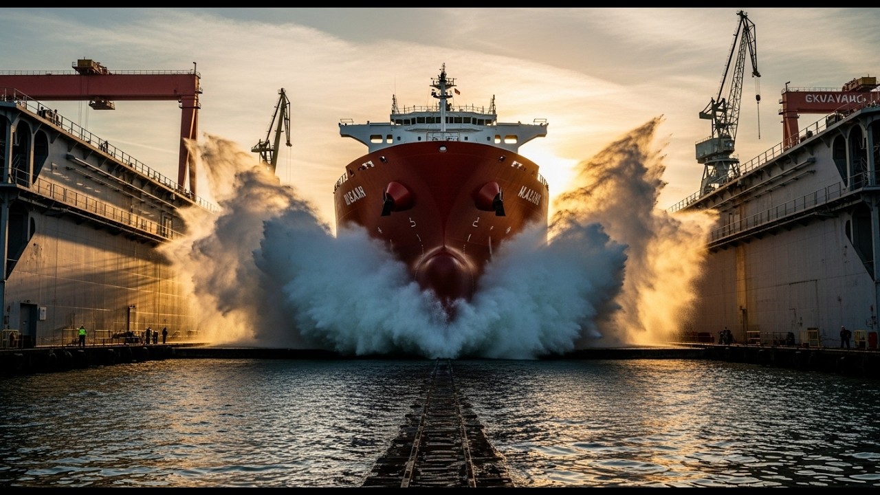 Inside the Factory Making the World’s Largest Cargo Ships | Mega Ship Build