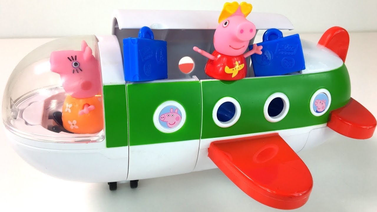 PEPPA PIG'S HOLIDAY PLANE WITH SOUNDS & PHRASES INCLUDING PEPPA, MUMMY PIG AND SUITCASES - UNBOXING