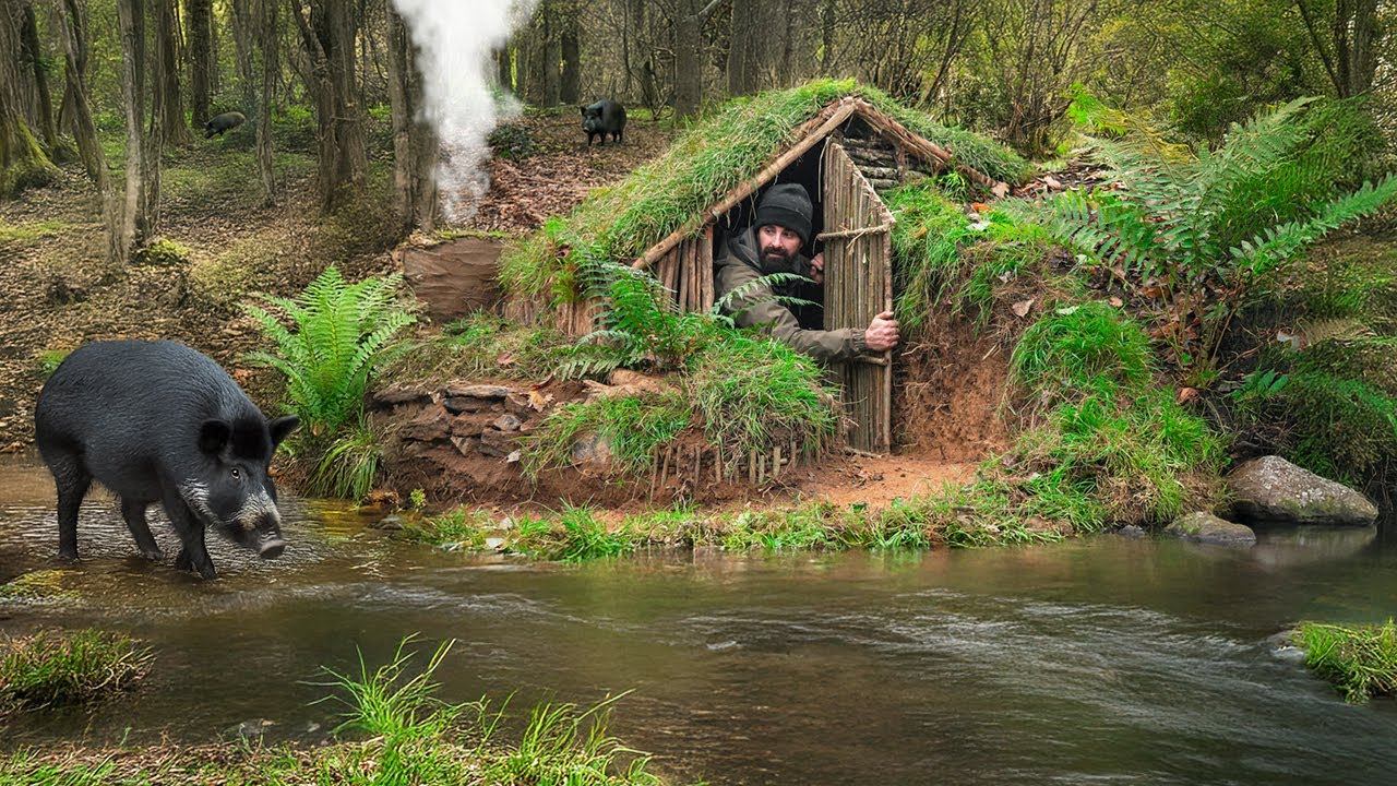 Building complete and warm survival shelter | Extended version
