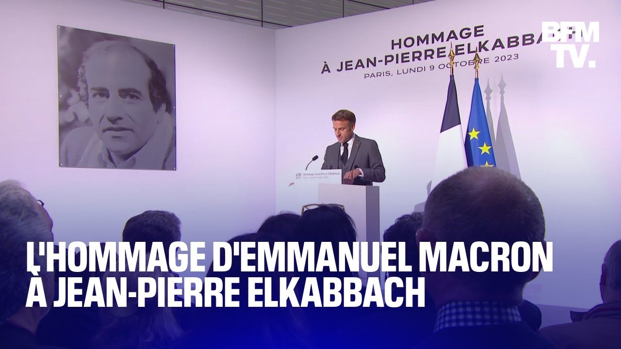 L'int&eacute;gralit&eacute; de l'hommage d'Emmanuel Macron &agrave; Jean-Pierre Elkabbach