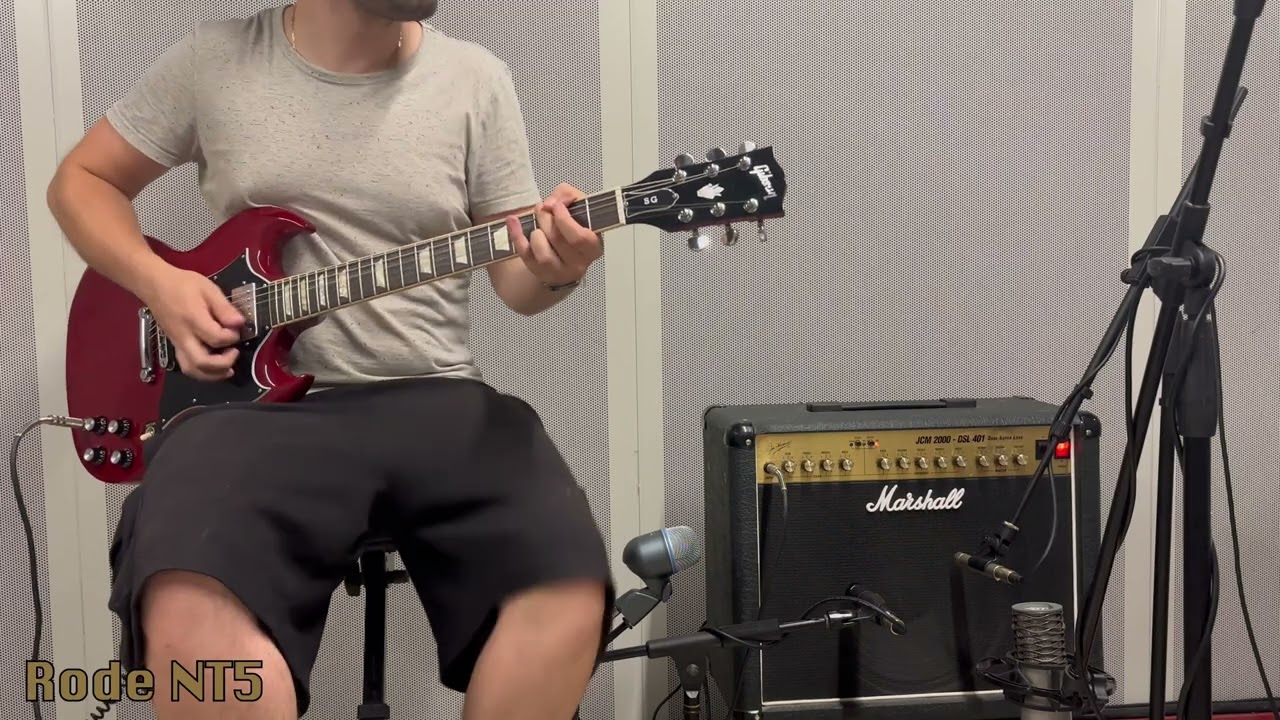 Guitar's Amplifier Microphones Test (SM57, Beta 52a, Rode NT5, Aston Origin)