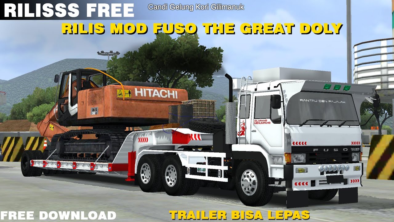 RILISS!!! Mod FUSO TRAILER ALAT BERAT|||BUSSID!!! FREEE|||DETAIL