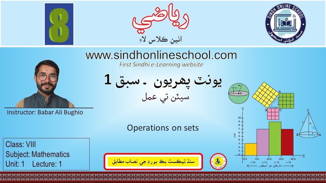 Operations on Sets| Math Class 8| Chapter 1| Lecture 1| Sindh Online School