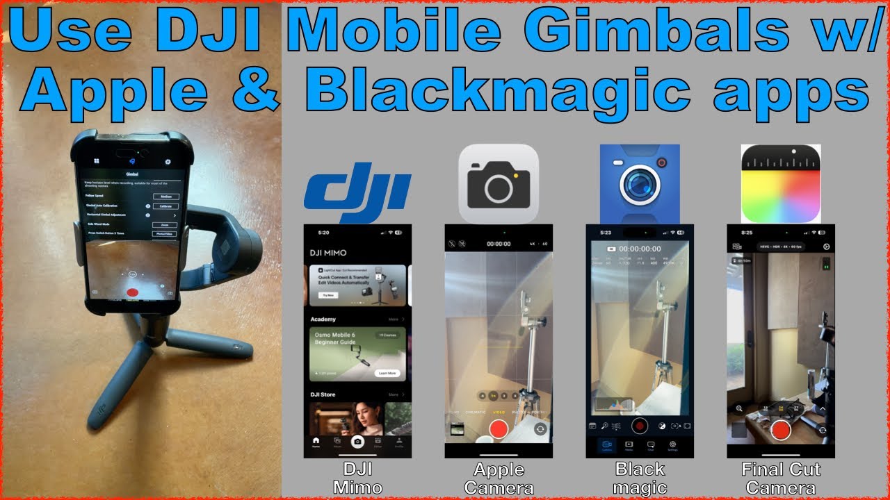 Стабилизаторы DJI Osmo с приложениями для камер Apple и Blackmagic