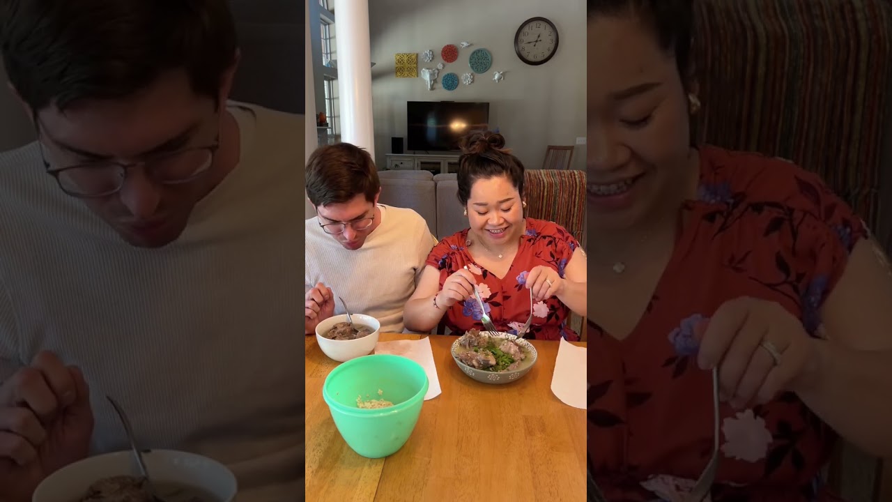 พาสามีแทะกระดูกหมูต้มเล้งแซ่บๆ😋 #family  #daily  #food  #cooking #อาหารไทย 