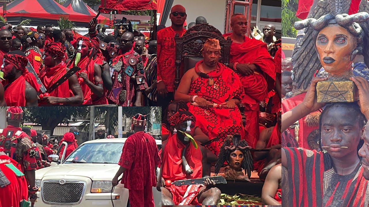 Ga Mantse cements his supremacy as the King of GH with unprecedented arrival. Biggest entourage🇬🇭