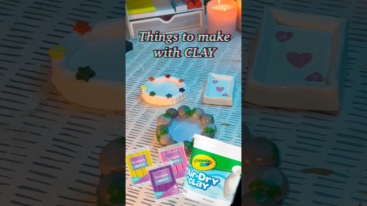 Things to make with Crayola air dry clay + polymer clay #claycrafts #airdryclay #polymerclay #art
