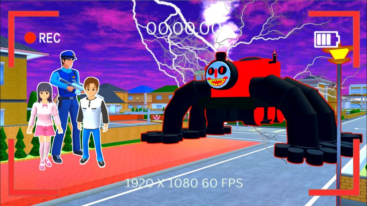 There A Horor MONSTER CHARLIE CHO CHO Recorded in CCTV Front House Yuta Mio SAKURA SCHOOL SIMULATOR
