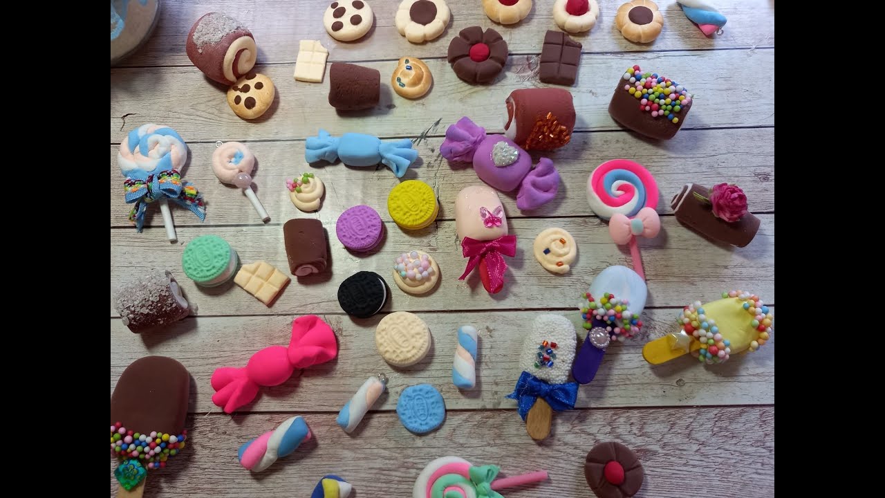 GALLETITAS, DULCES, HELADOS Y CARAMELOS DE PASTA FLEXIBLE SIN MOLDES, ME ENCANTAN!!!!!!!!!!!!!!