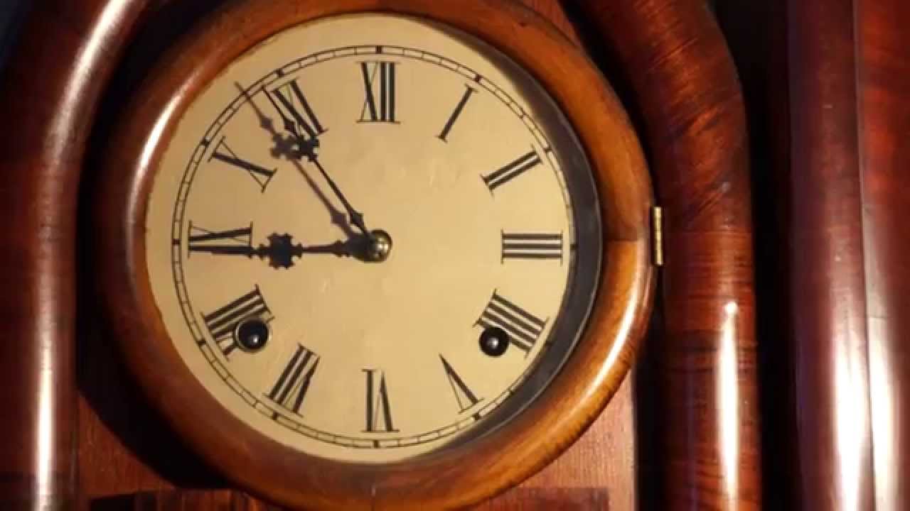 Antique Furniture Waterbury Gothic Clock Circa 1868.