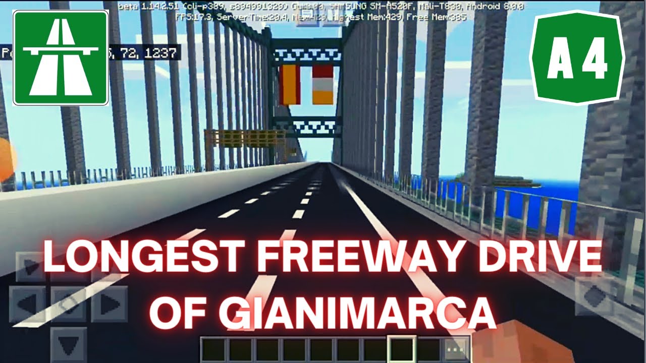 MINECRAFT FREEWAY A4 | THE LONGEST FWY OF GIANIMARCA | Bargio-Spain border | Autostrada su Minecraft