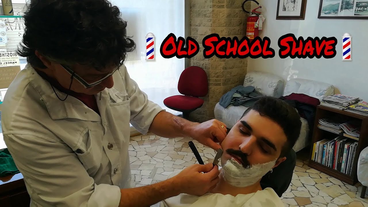 Old School Shave by italian barber - Salone da Marco, Ancona, Italy.