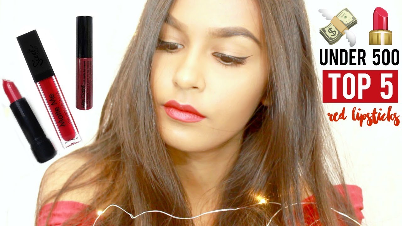 Top 5 Matte Red Lipsticks for Indian/Olive/Asian Skintone in India | Under ₹500